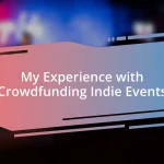 My Experience with Crowdfunding Indie Events