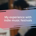 My experience with indie music festivals