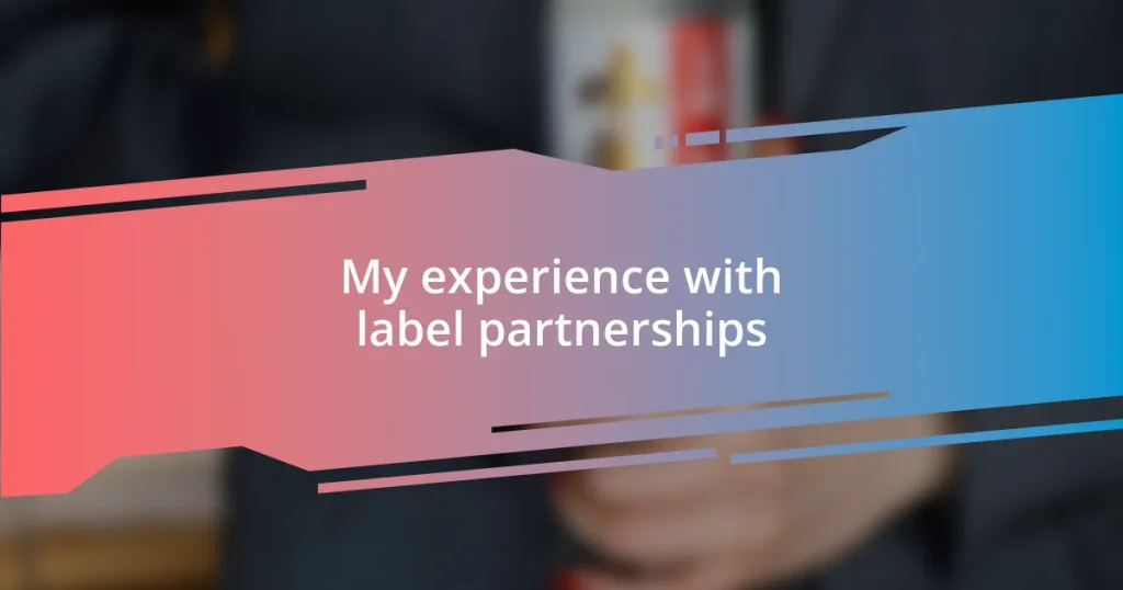 My experience with label partnerships